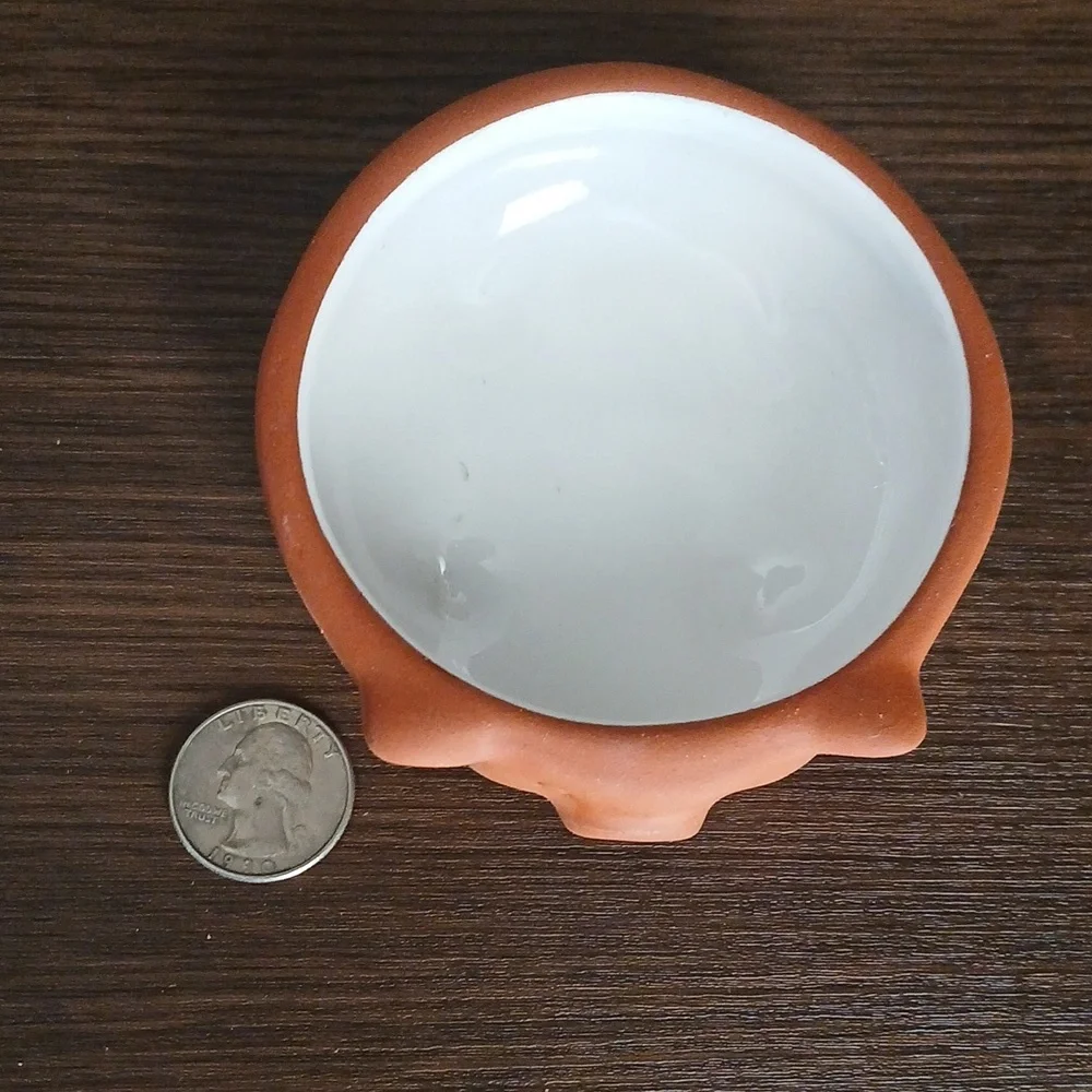 Creative Co-Op Terracotta Red Clay Cochinito Mini Spice Bowl Dish